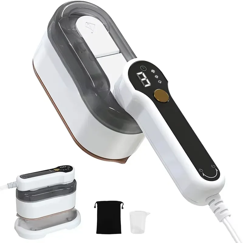 Travel iron portable clothing steamer LCD screen 2 in 1 steam handheld clothing wrinkle remover 3 steam grade