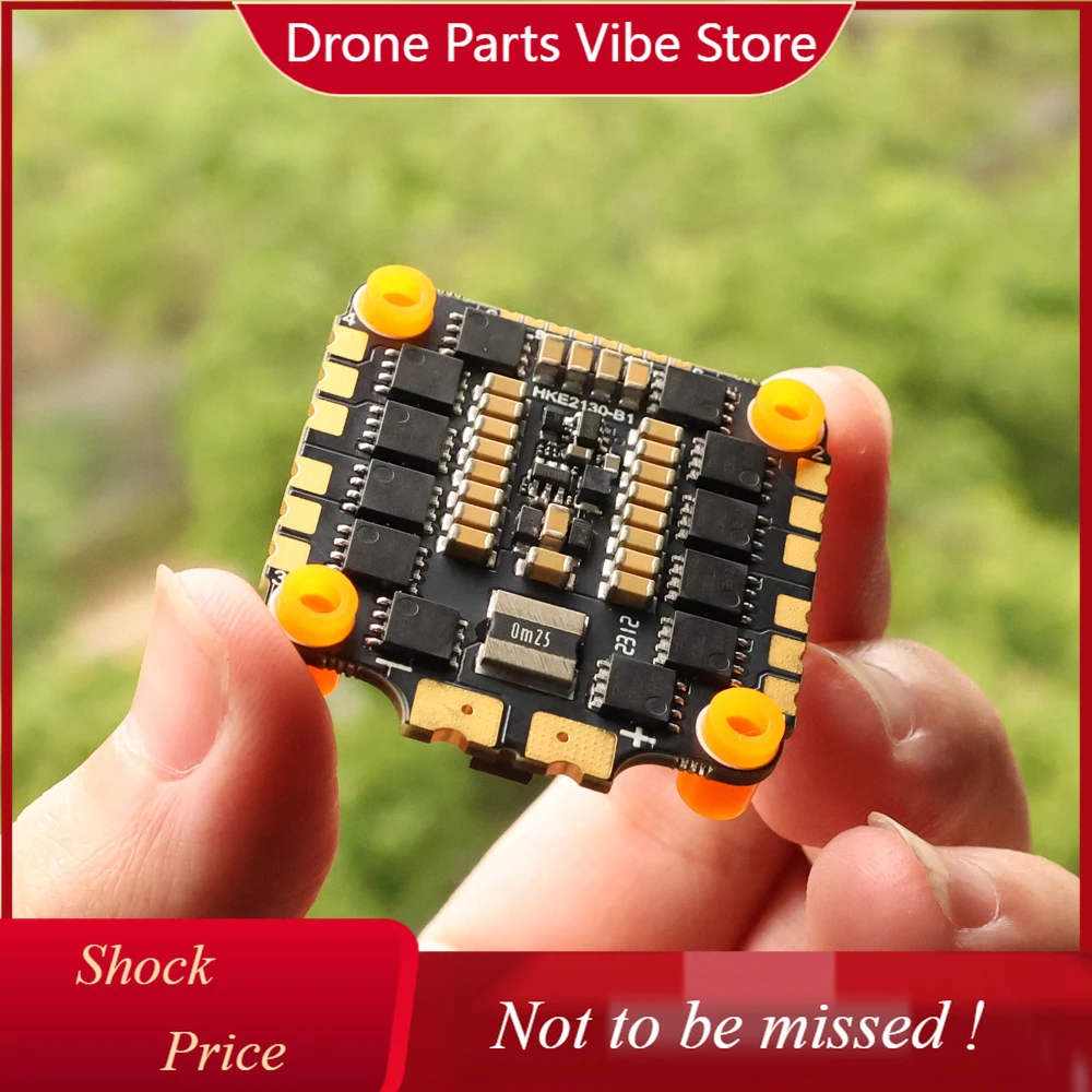 DPHAKRC 50AF4 V2 Fly Tower Suporte para Lipo 2-6S com LED Programável Externo RX2 Compatível com SBUS para FPV de Médio a Grande Porte