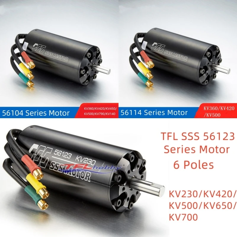 TFL SSS-Moteur intérieur sans balais pour bateau électrique RC, planche de surf, 6 pôles, 56104, 56114, 56123, KV230, KV420, KV500, KV700, KV1000