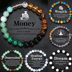 Natural Stone Bracelet For Women Men Attract Good Luck Money Protection Health Crystal Citrine Tiger's Eye Bracelet Wholesale