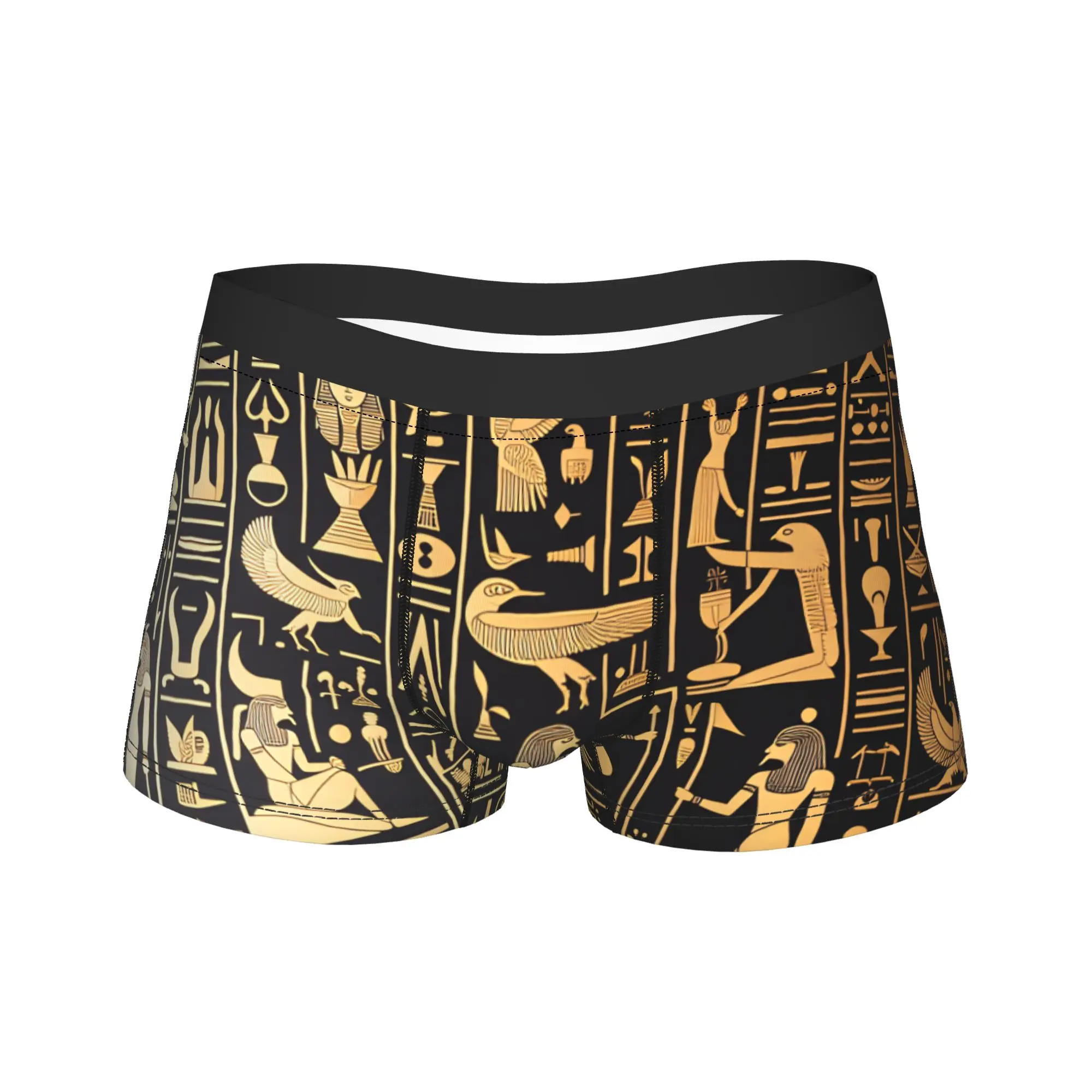 Ancient Egyptian Patterns Underwear  Print Boxer Shorts Quality Men Underpants Novelty Shorts Briefs Birthday Present