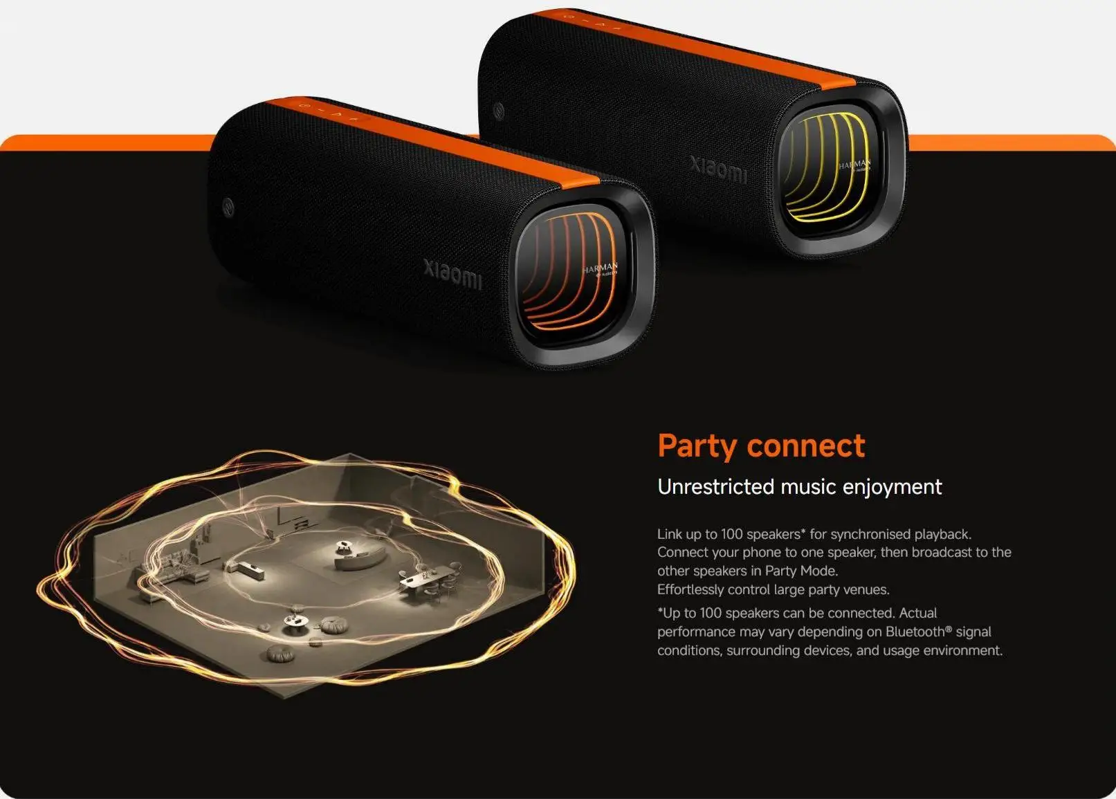 Xiaomi Sound Party, 50 W tragbarer Bluetooth-Lautsprecher, Harman AudioEFX TWS-Modus, 26 Stunden Spielzeit, kabelloser Lautsprecher mit intelligenter Konnektivität – Detail 10