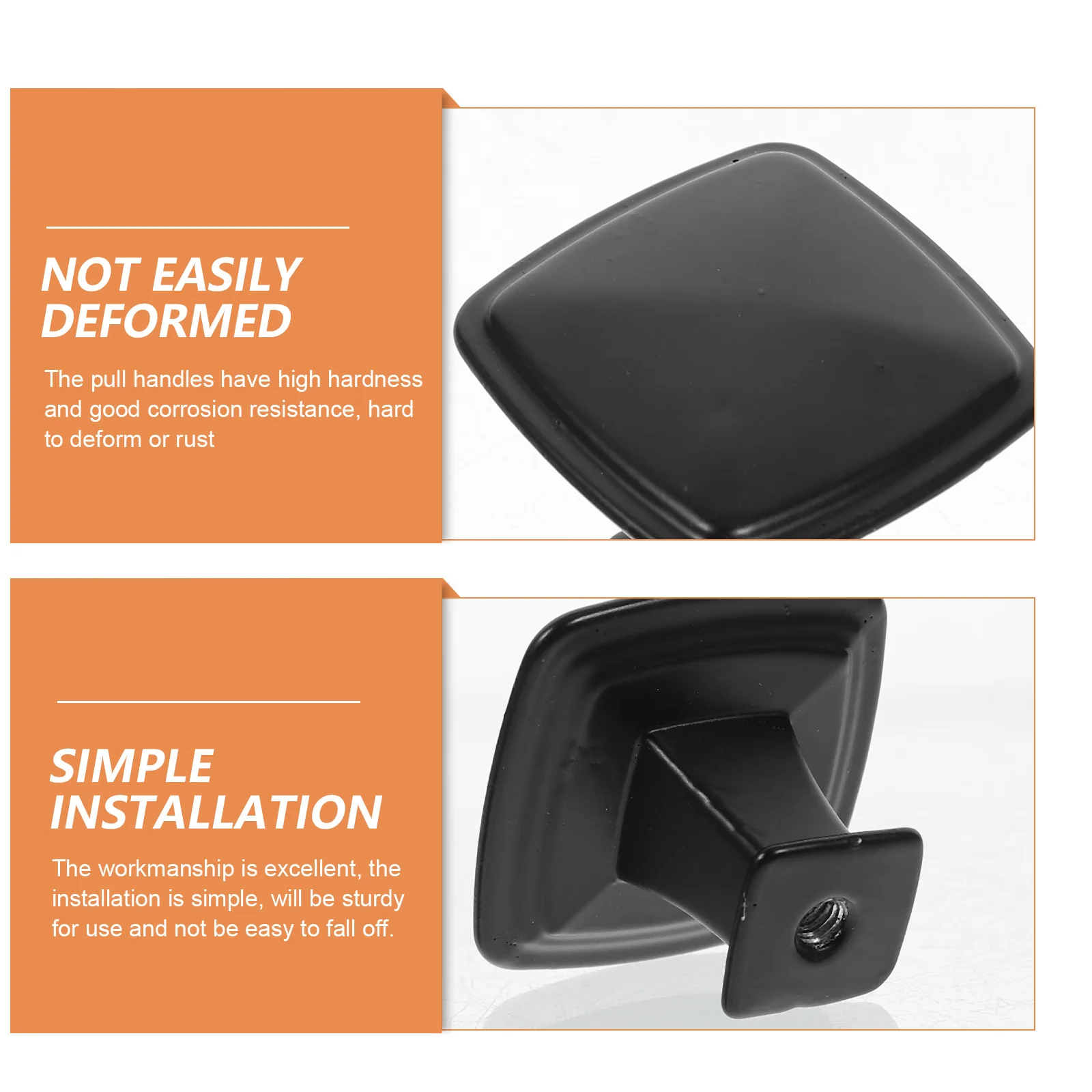 

10Pcs Aluminum Cabinet Handles Black Durable Leaf Design Drawer Pulls for Kitchen Wardrobe Replacement Easy to Use