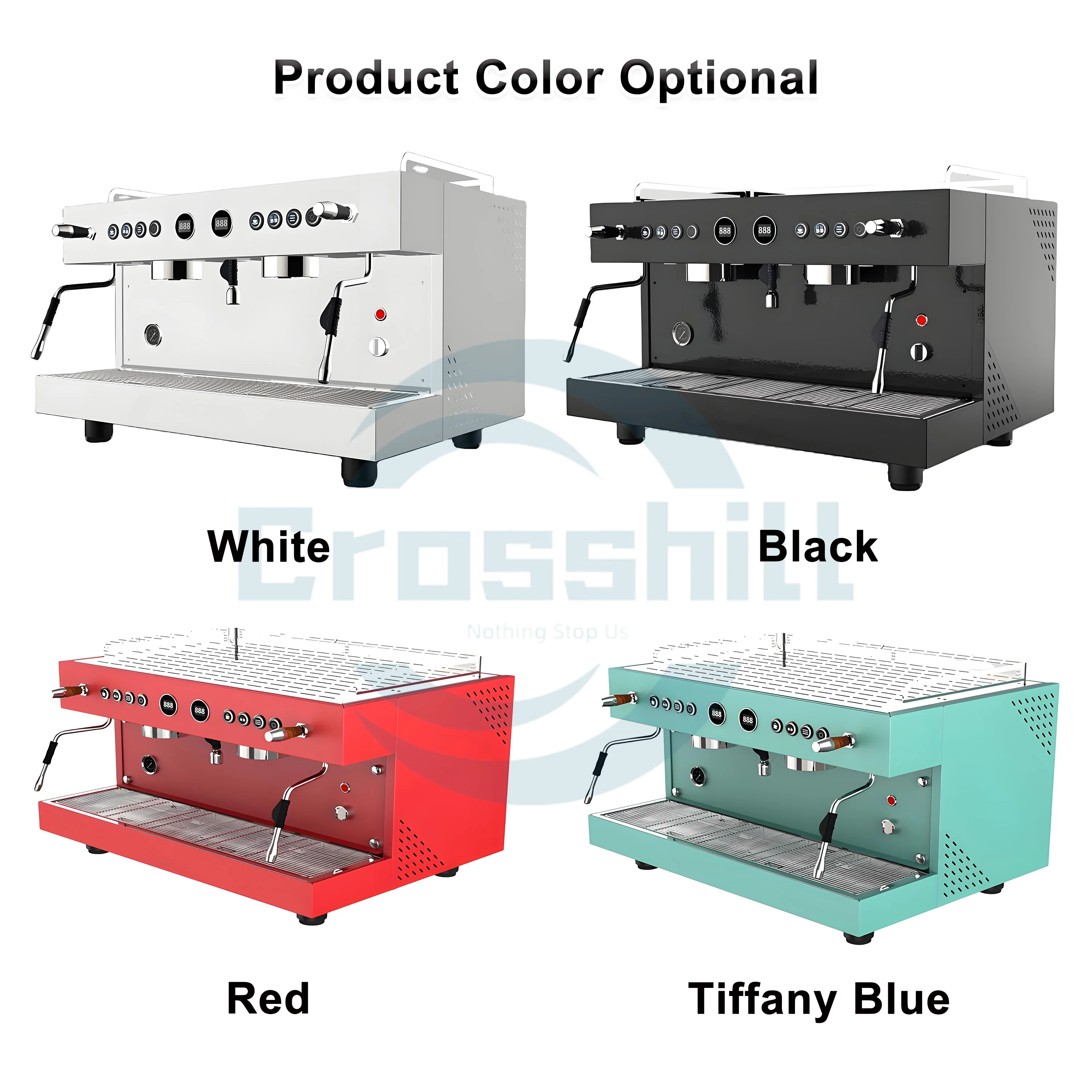 Discount! 2 Groups Metal Framework Fluid-o-tech Rotation Pump Semi Automatic Coffe Cafe Cafeteras Coffee Maker Espresso Machine