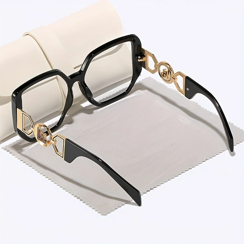 نظارات شمسية جديدة كبيرة الحجم مربعة مضادة للضوء الأزرق، تصميم فاخر بطباعة الفهد، نظارات للجنسين تناسب الجميع