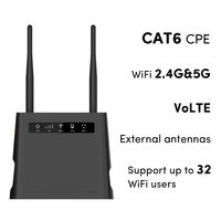 CAT6 4G Wireless WiFi Router 4G LTE Indoor CPE Router AC1200Mbps WiFi 5/ WiFi 6 4G SIM Wireless Router support 64 Users