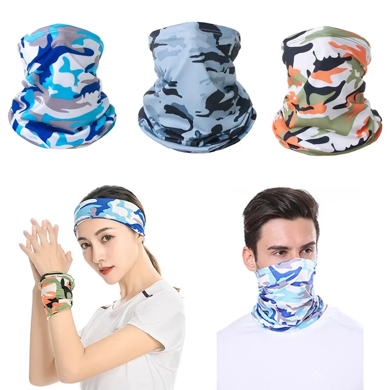 Summer Cycling Headband Breathable Silk Motor Magic Mask Ice Silk Neck Cover Riding Scarf Unisex Cooling Face Cover 2023