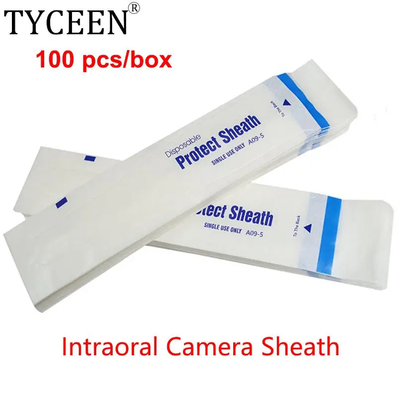 100pcs/box Dental Intraoral Camera Sheath Disposable Protective Cover Intraoral Camera Sleeves Oral Endoscope Sheath clinic