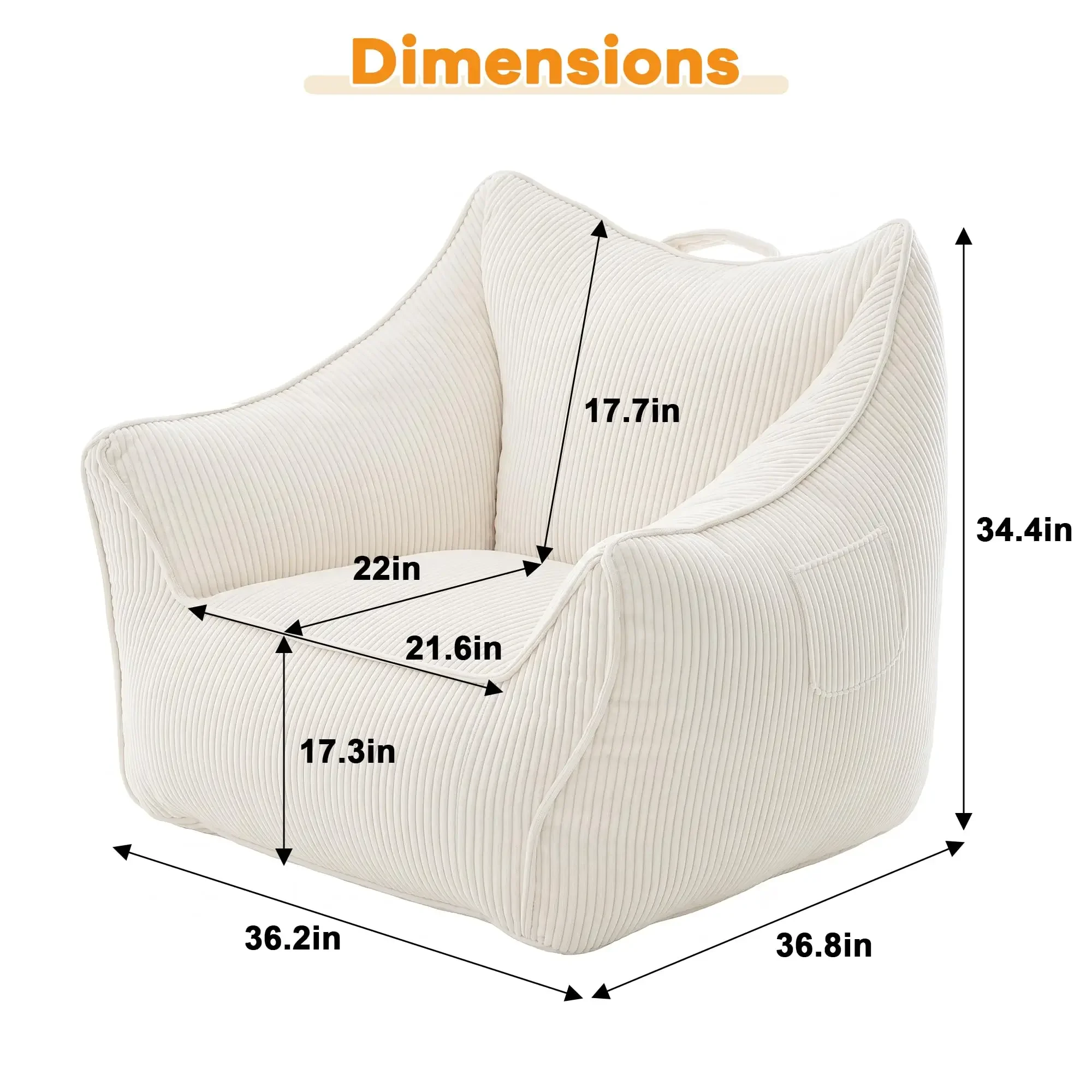 Elegant Sophisticated Upholstered Bean Bag Sofas Oversized Flexible Reliable Bean Bag Sofas Fauteuil Poire Modern Furniture