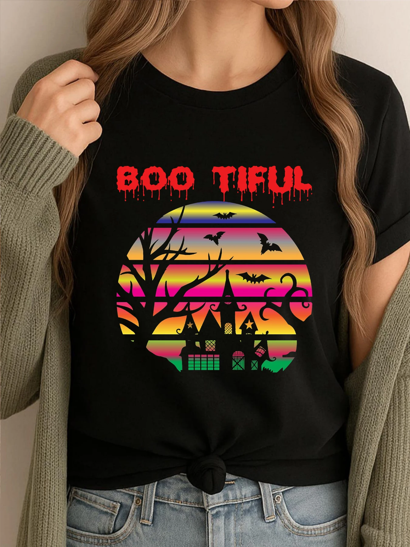 

Boo Taiful Funny T Shirts Men Short Sleeve T-Shirt Men Casual Graphic Tees Mens Vintage Printed Clothes