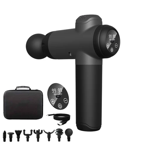 Pistola de masaje de 6/99 velocidades, pistola masajeadora de espalda para atletas, pistola de masaje muscular para el cuerpo con 4/8 cabezales de masaje