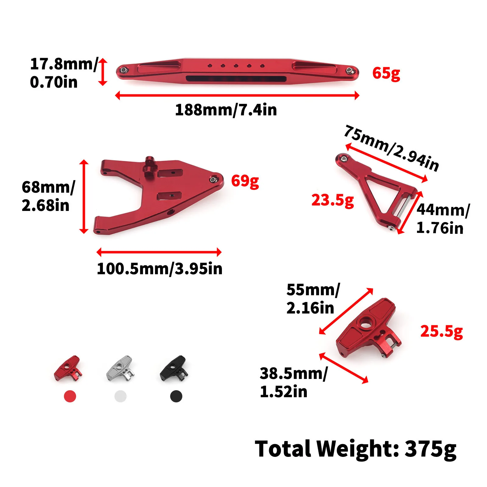 Compatible with 1/10 Desert Off-Road Short Course Truck UD1002 UD1002SE Songguolin SG10024PCS Set, also sold separately