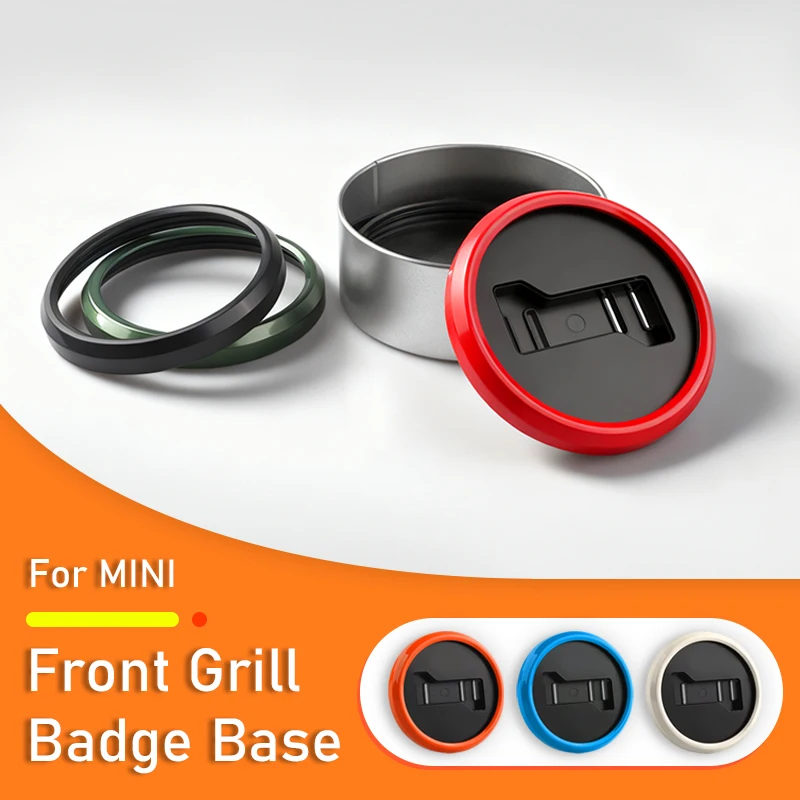 

1Set 3D Metal Front Grill Emblem Badge Sticker Base For MINI Cooper F56 F55 F54 F60 R61 R60 Countryman Car Styling Accessories
