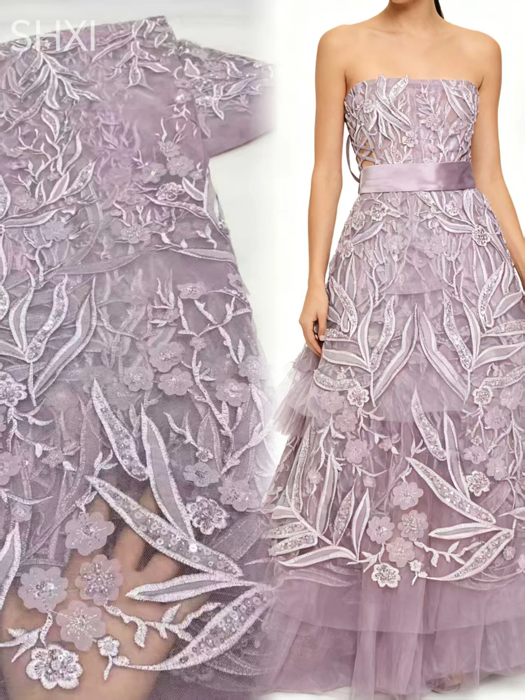 

Африканская кружевная сетчатая ткань, нигерийская французская ткань, веревка с вышивкой и ручным бисером, гипюровый шнур, кружево для вечеринки, свадьбы, 5 ярдов