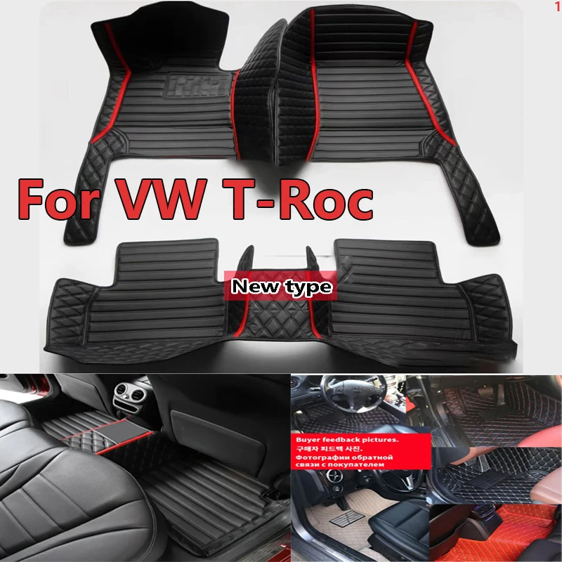 

WYM Car Floor Mats For VW VW T-Roc A11 AC7 2018 2019 2020 Waterproof Tapete Automotivo Para Carro Car Mats Car Accessories
