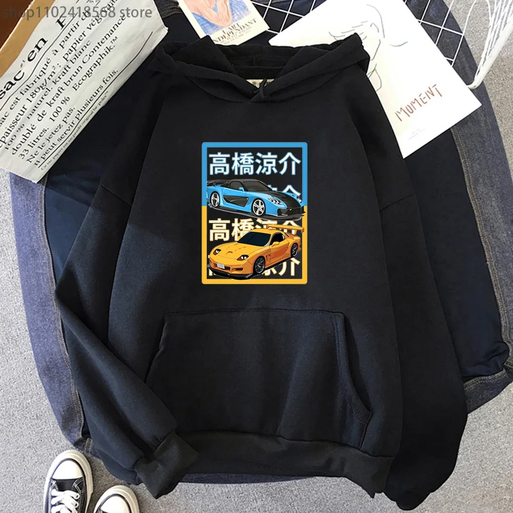 

Japanese Anime AE86 Hoodie Initial D Graphic Sweatshirt Men O-Neck Long Sleeves Fashion Casual Drift Racing Car Women Clothing