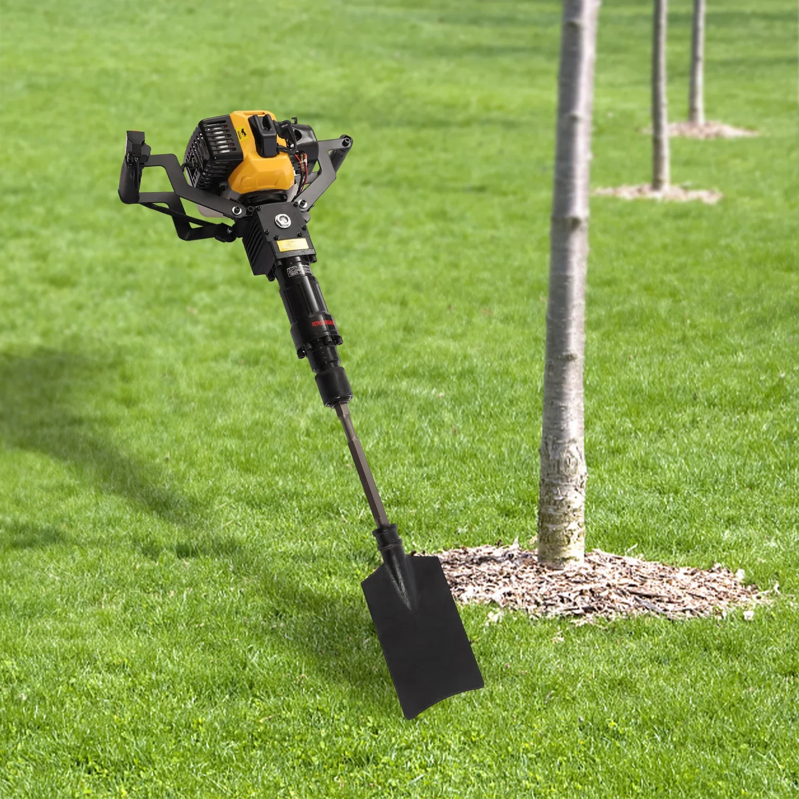 

For 33CC 2 Stroke Gasoline Excavator Tree Hand-held Digger Shovel Rock Air-Cooled Drilling Machine Portable For Garden Farm And