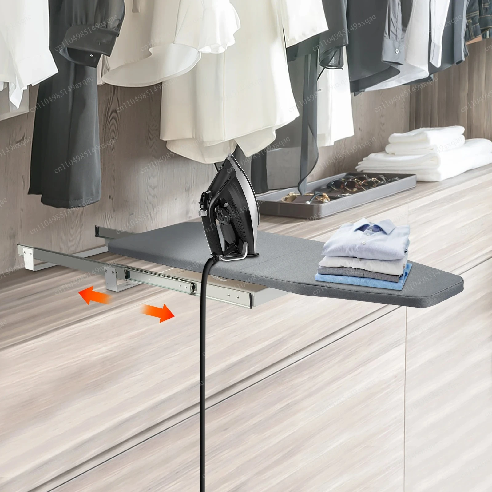 Pull-out Type Folding Ironing Board Rotating Removable Clothes Ironing Board Load 45kg for Apartments,Laundry,Hotel