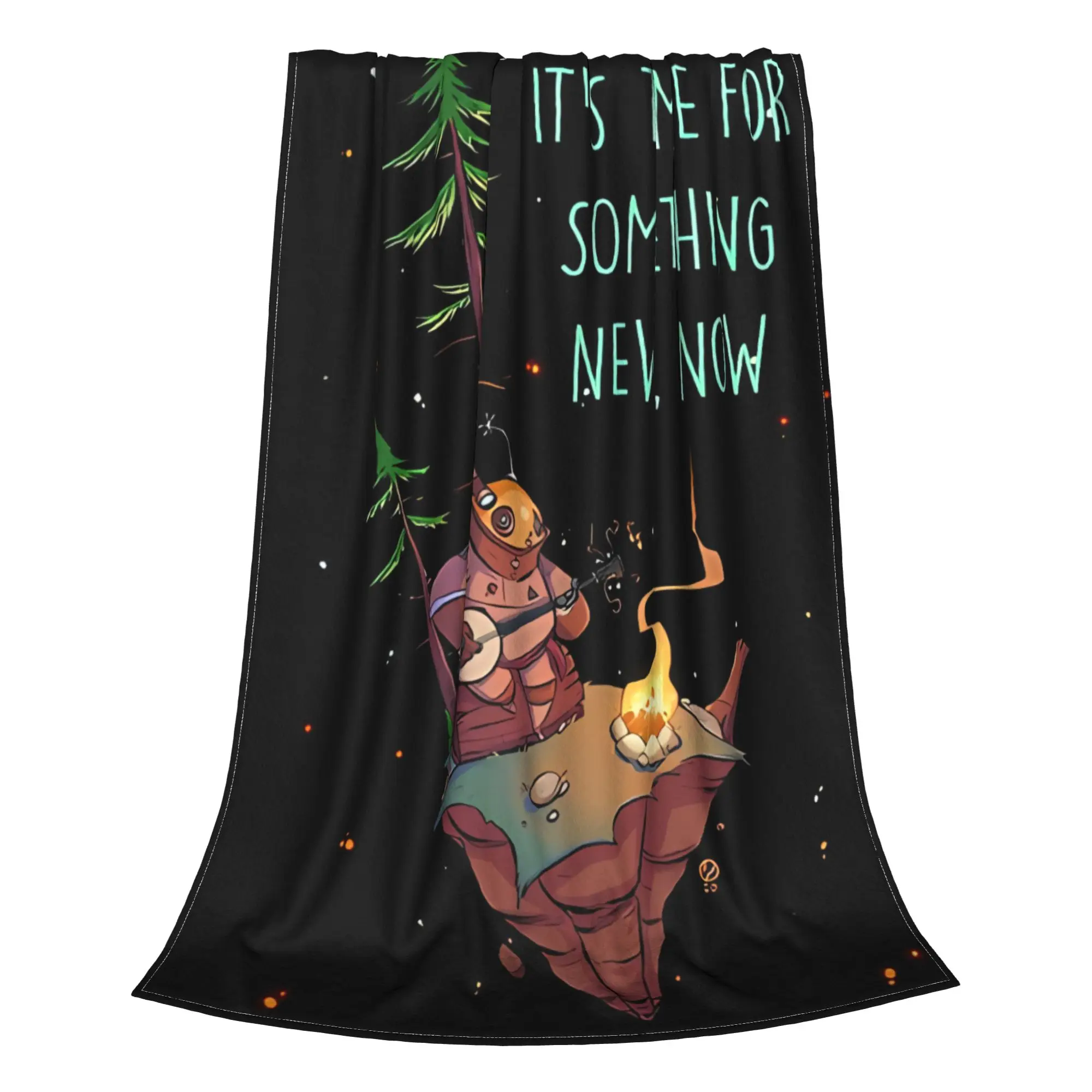 1PC Home Cute Room Decor Interstellar Adventure Graphic  Blanket Throw Blanket Outer Wilds Novelty Warm Blanket All Season
