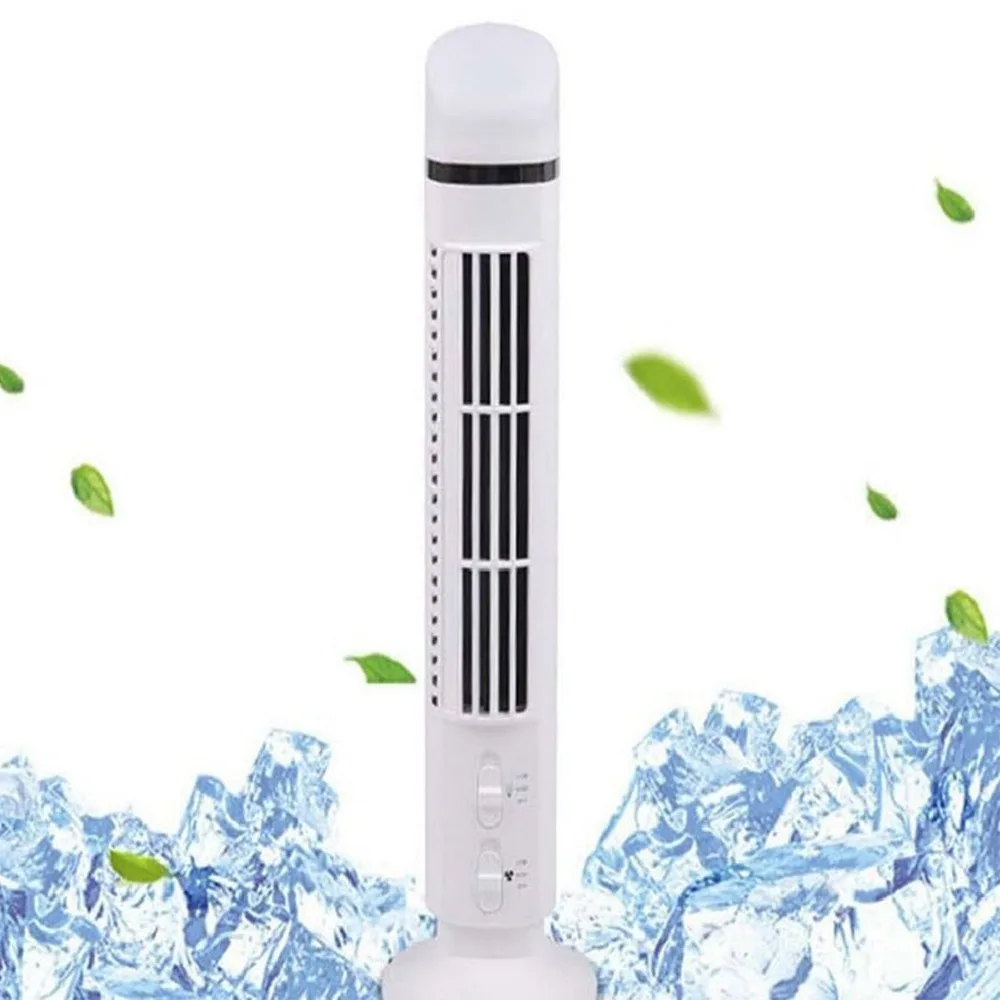 مروحة برج USB بلا شفرات محمولة مع إضاءة ، مروحة مكتب ، منزل ، غرفة نوم ، مكتب