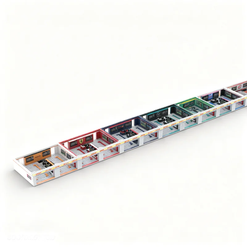 5736pcs MOC Formula One Stripped Back F1 Pit Garage City Champions Model Building Blocks Christmas Gifts Toys Assemble Idea