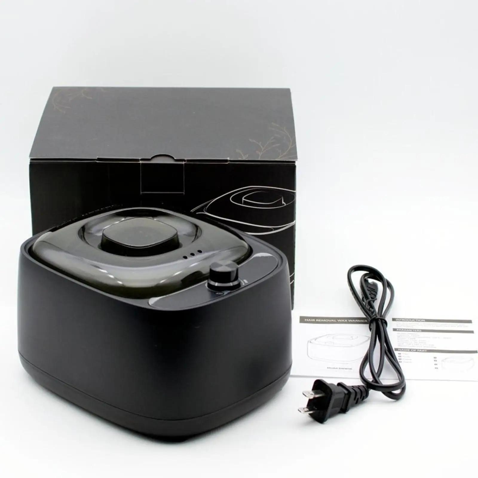 Warmer for Hair Removal Melting Pot with Clear Lid Adjustable Temperature Wax Heater for Waxing Warming Machine