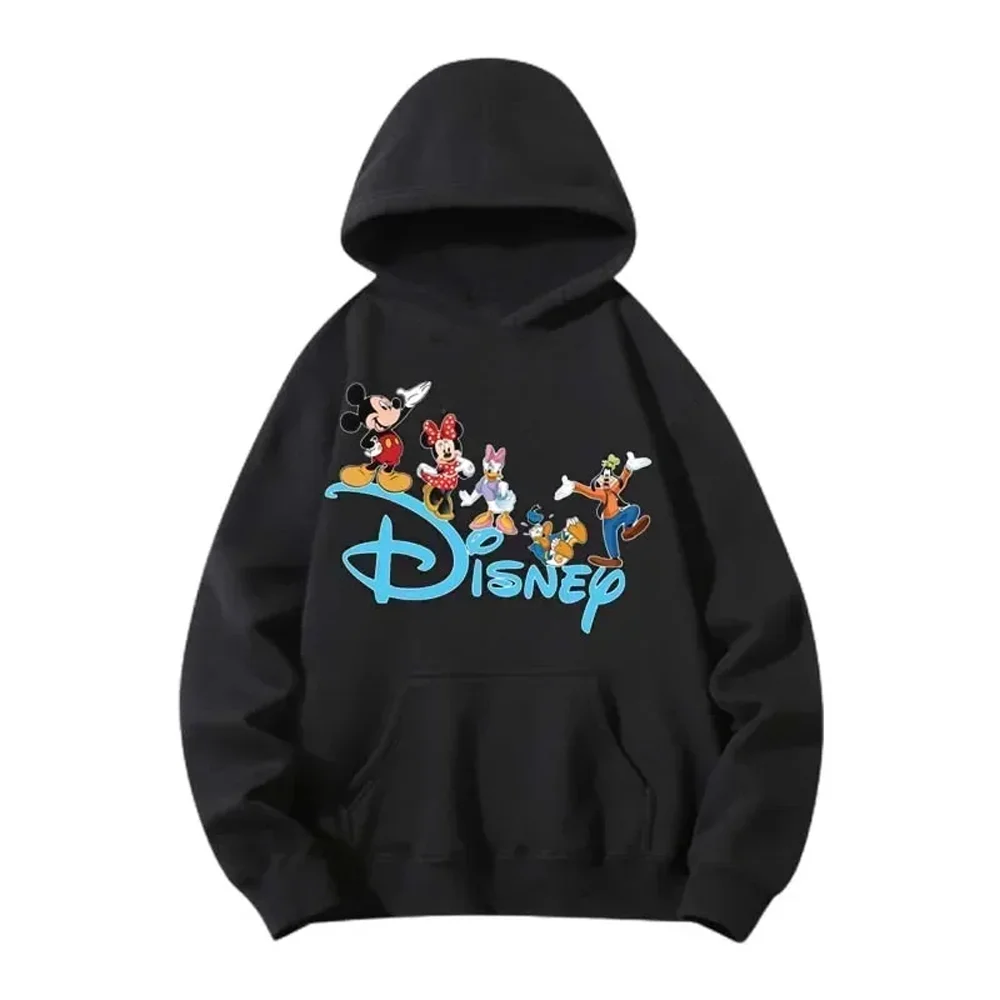 (Miniso)Disney Mickey Mouse Women\'s Hoodies Y2k Tops Cartoon Fashion Sweatshirt Female Clothes Autumn Winter Streetwear Pullover