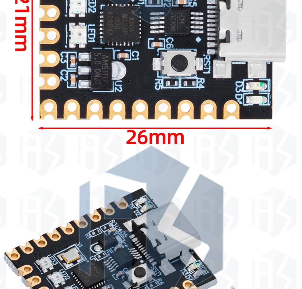Für Arduino Nano Mini Ultra Kleine Type-C Entwicklungsplatine ATmega328P Chip CH340 Serieller Anschluss – Detail 9