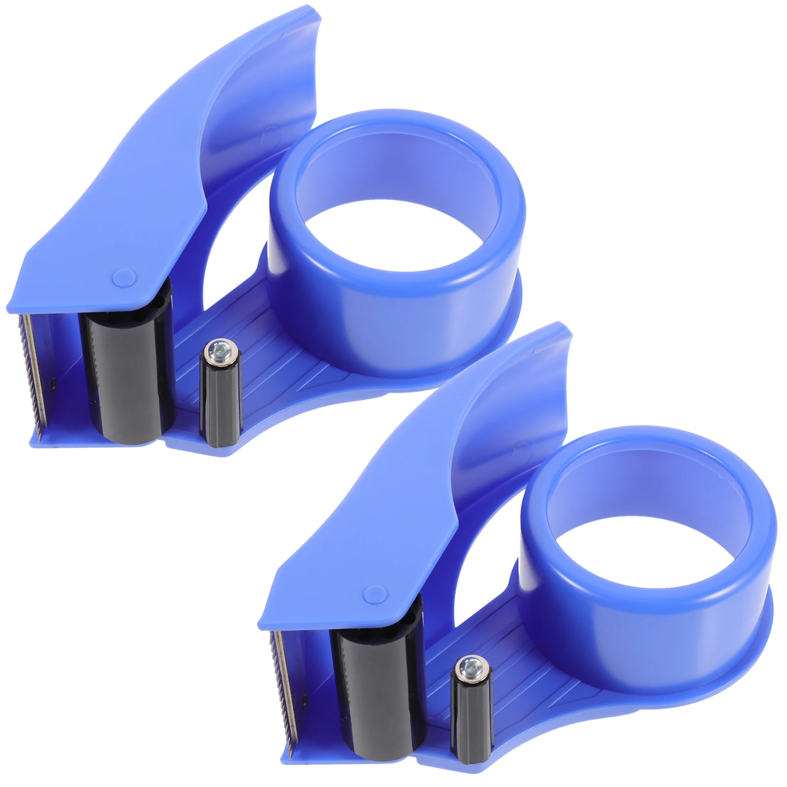 

2pcs Tape Dispenser Plastic Handheld Lightweight Compact Masking Wheel Packing Duct Sealing Warehouse Tool Packaging