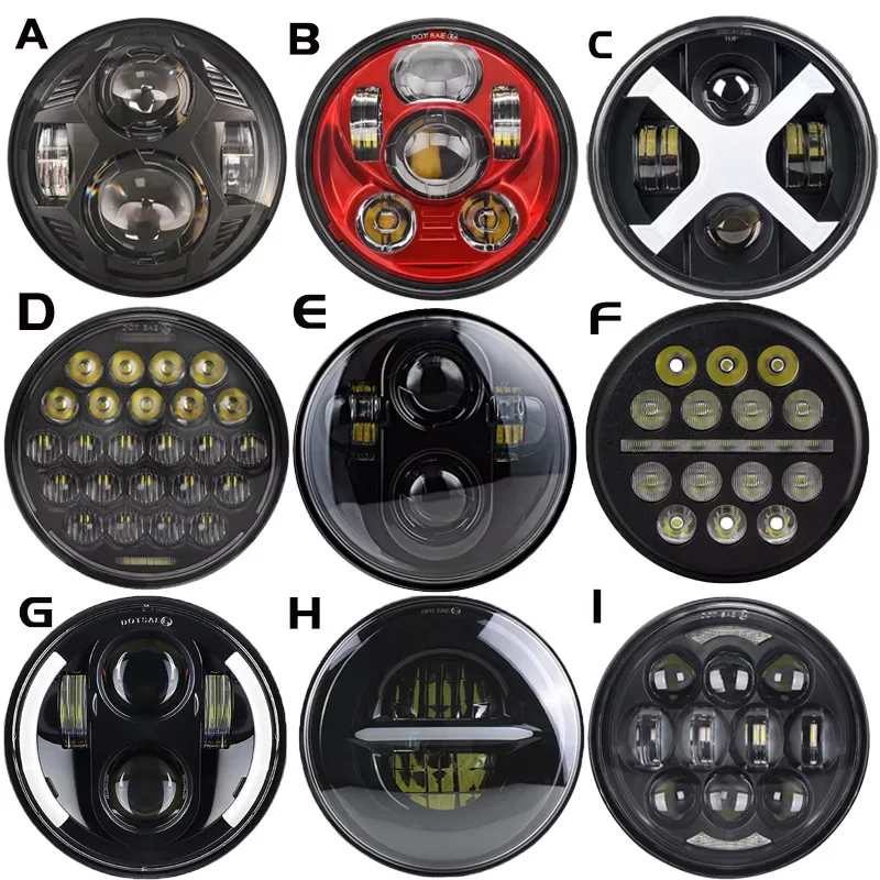 Universal Car Motorcycle 5.75 Inch LED Headlight For Harley Indian Yamaha Honda Triumph III 5 3/4' H4 Headlamp For BMW 325i