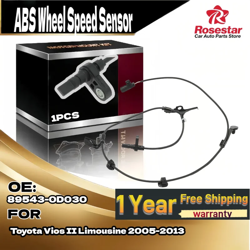 

For Left Front ABS Wheel Speed Sensor For Toyota Vios II Limousine 2005-2013 OEM 89543-0D030