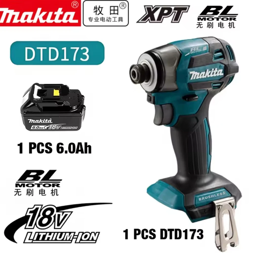 ? Makita DTD173 1800 tpm borstelloze elektrische schroevendraaier slagschroevendraaier 180Nm elektrische boor hout/bout/T-modus Makita 18V batterij