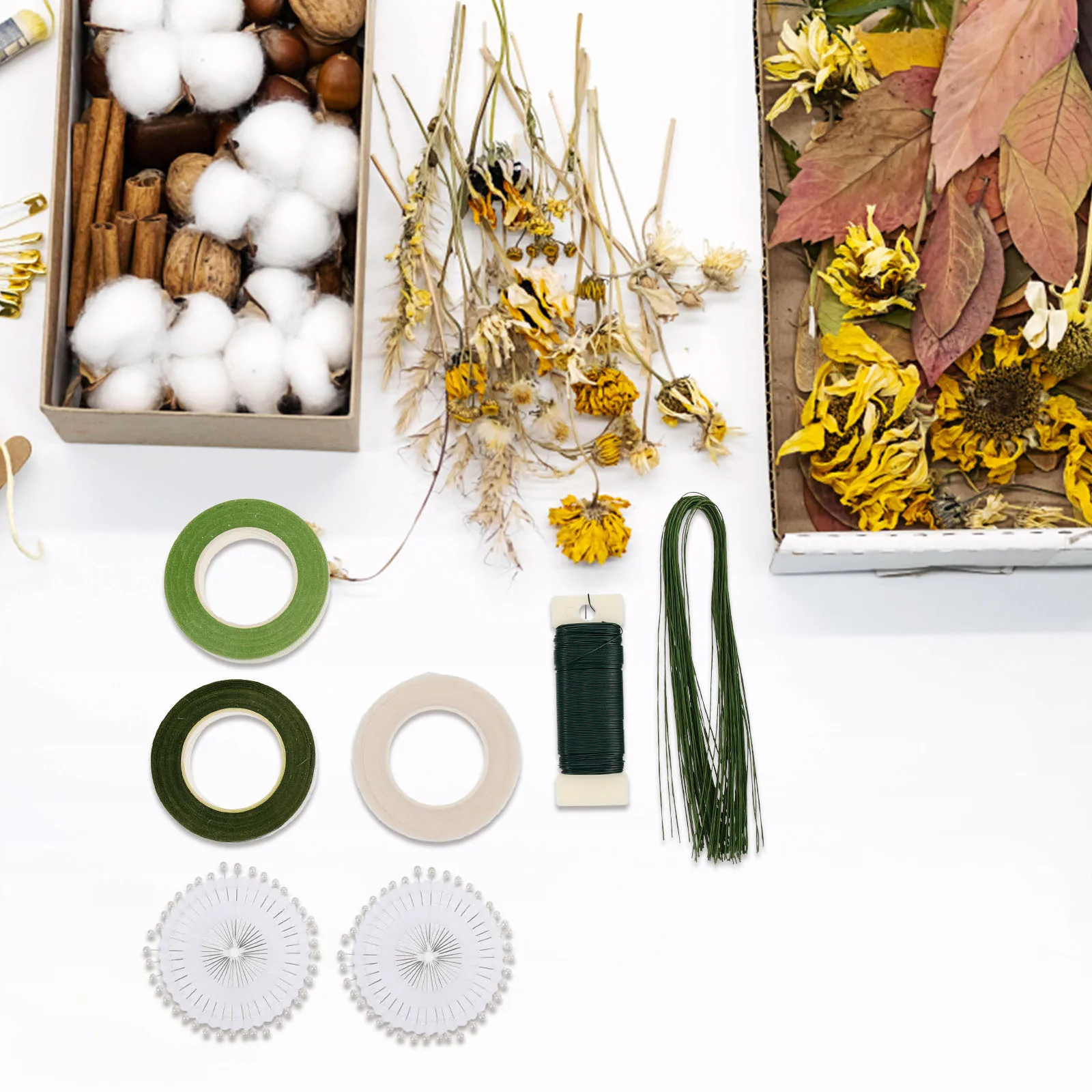 

Floral Tool Set Flower Arrangement Accessories Wire Tape Florist Processing Kit for Bouquets