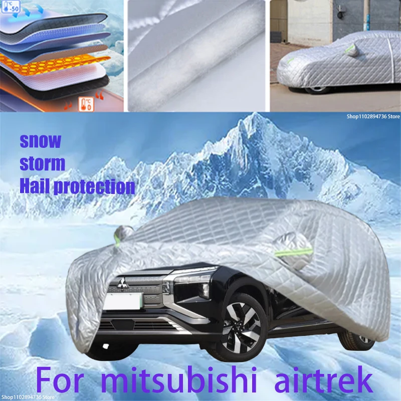 For mitsubishi  airtrek Outdoor Cotton Thickened Awning For Car Anti Hail Protection Snow Covers Sunshade Waterproof Dustproof