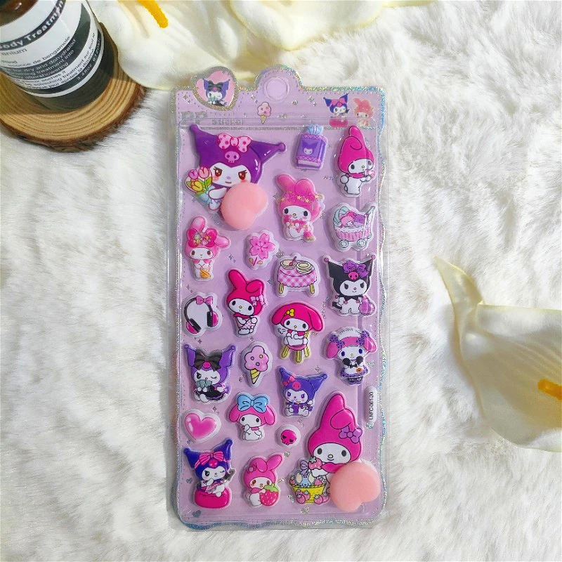 

Новый мультфильм 3D стерео приклад мягкие куроми моя мелодия наклейки игрушки, идеальные праздничные подарочные наклейки для детей подарки