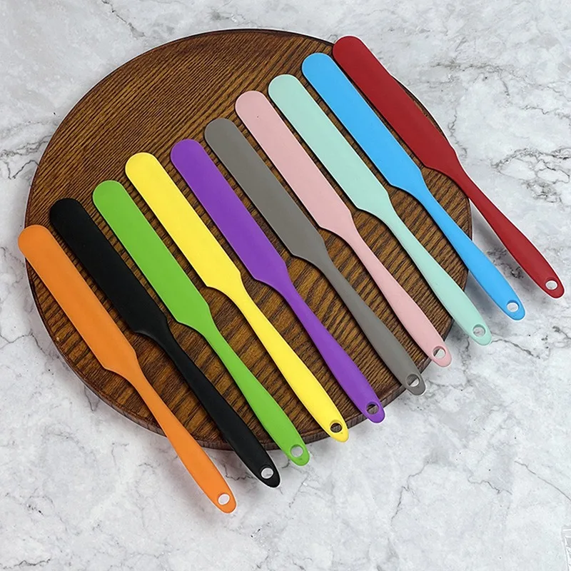 Silicone Long Scraper Color Cream Knife Cake Making Small Accessories Silicon Spatula Baking Tools for Cakes