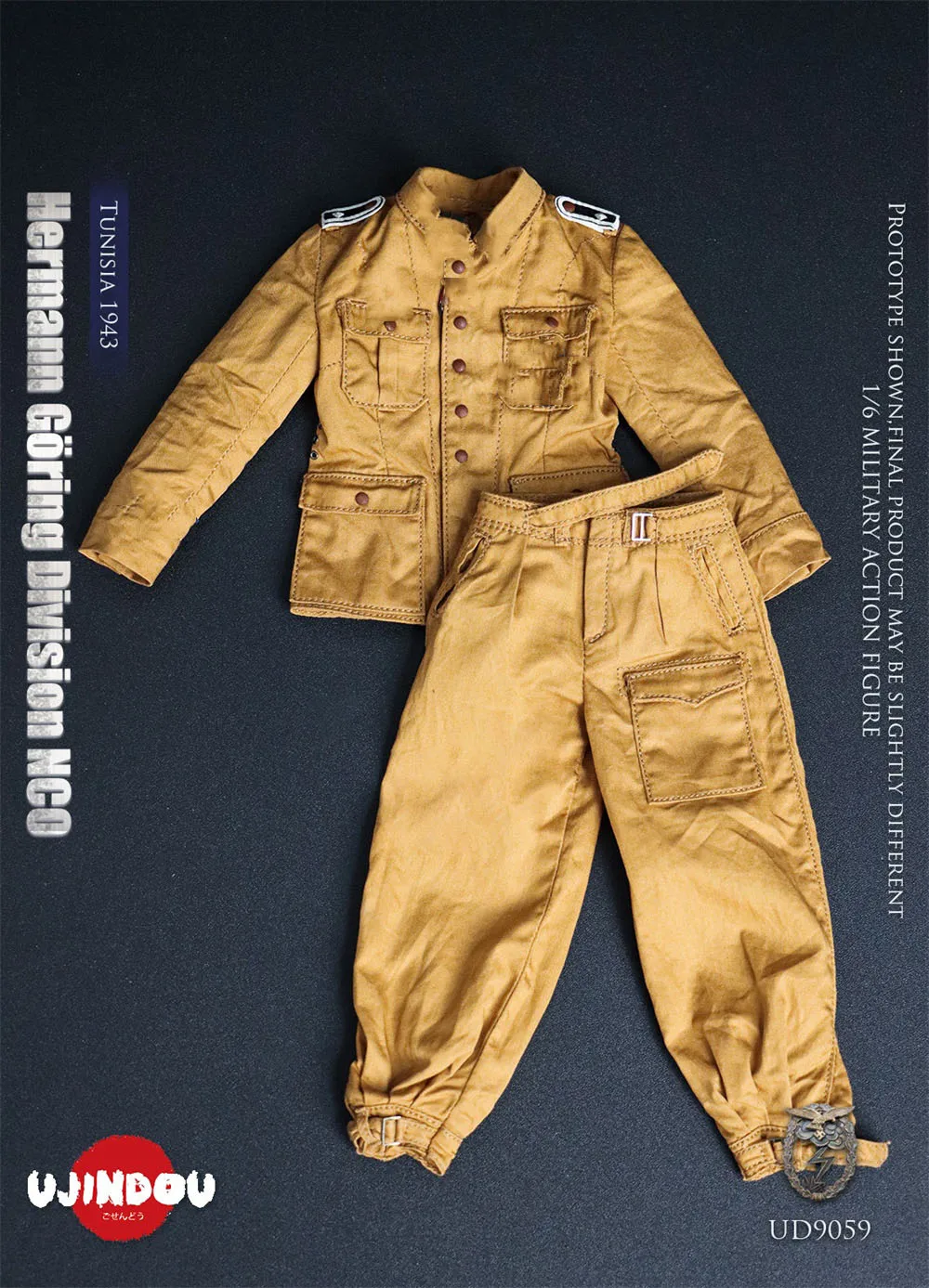 

For Sale 1/6 UJINDOU UD9059 Soldier Doll Coat Dress Uniform Caps Y Waist Belt Toys Model Accessories For 12" COO DAM Figure DIY