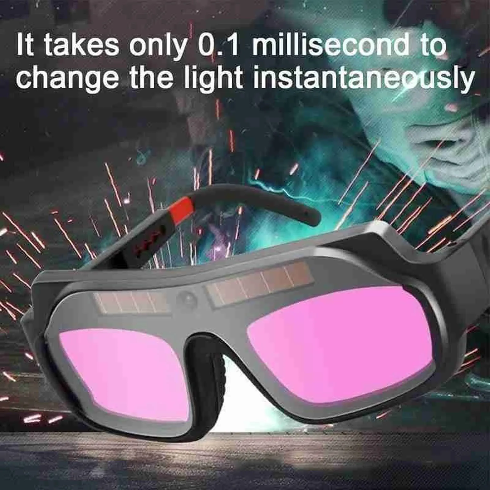 Auto Darkening Welding Goggle Solar Eye Safety Protective PC Glasses for Welder Soldering Safety Protective Welding Glasses