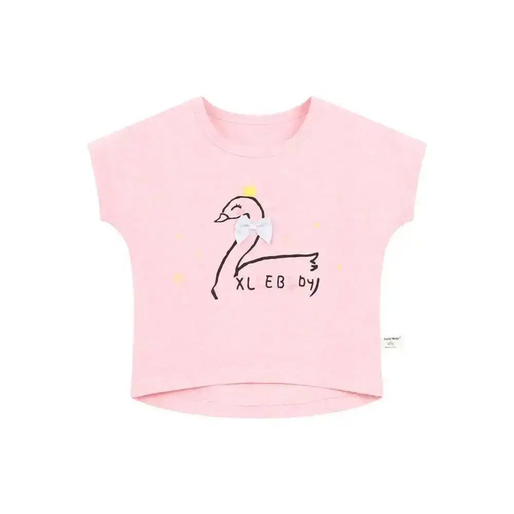 

Spring Summer Children T-Shirts 1-8Y Girls Cotton Bow Cartoon Short Sleeve T Shirts Korean Tops Tees Toddler Wear Kids Clothing
