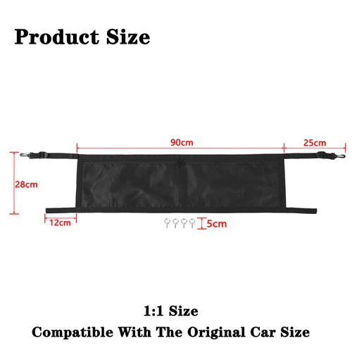 Imagen 2 del producto Bolsa de almacenamiento con cubierta de red de carga para aislamiento de maletero de coche, organizador para Suzuki Jimny 2019 2020 2021 2022 2023 JB74, accesorios interiores