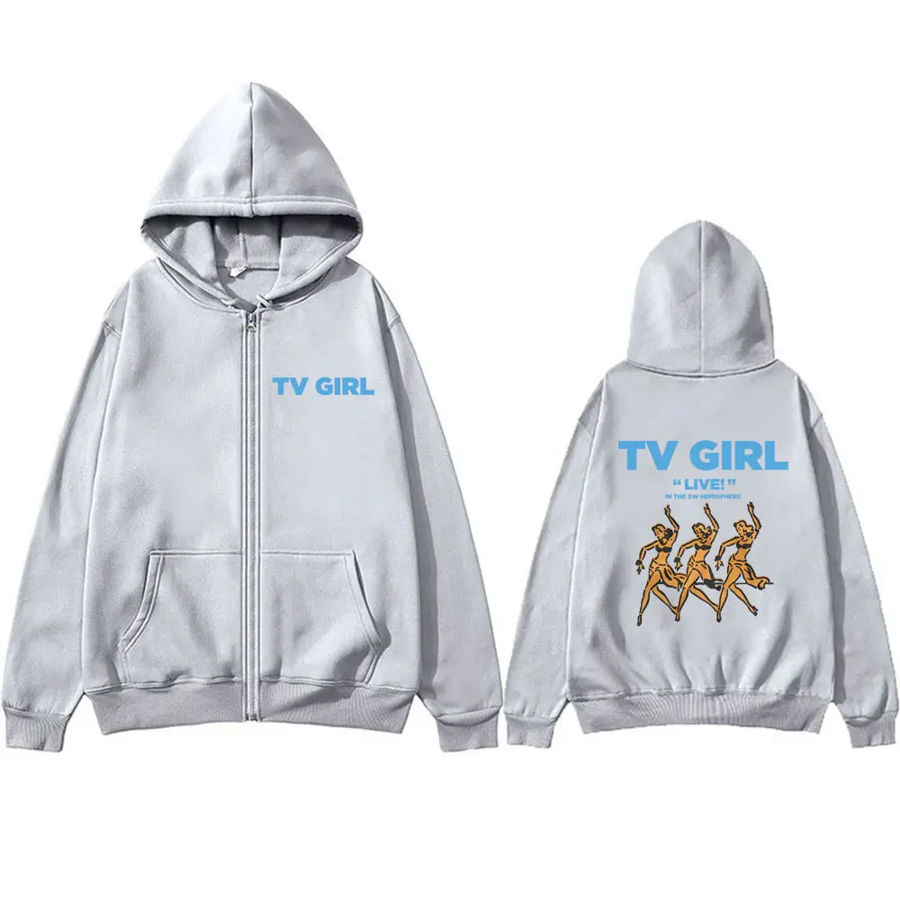 TV Girl Death of A Party Girl Zipper Hoodie Who Really Cares French Exit Zip Up Hoodies Lovers Rock Men Women Oversized Jacket