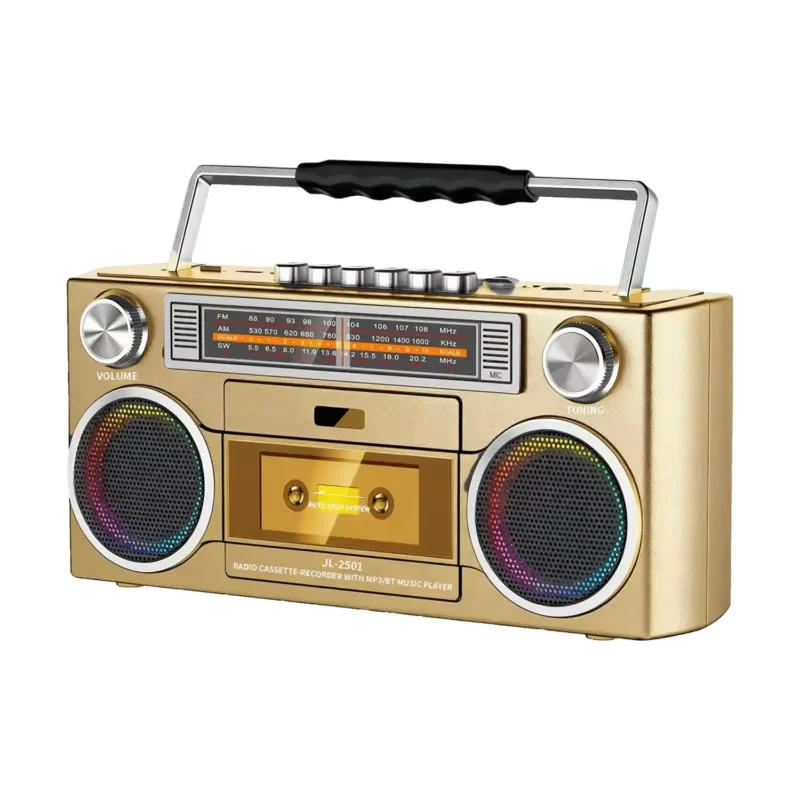 Custom Portable Speaker Built-in Battery Cassette Player Recorder AM FM SW Radio BT USB TF MP3 Converter Dual 5W Speaker