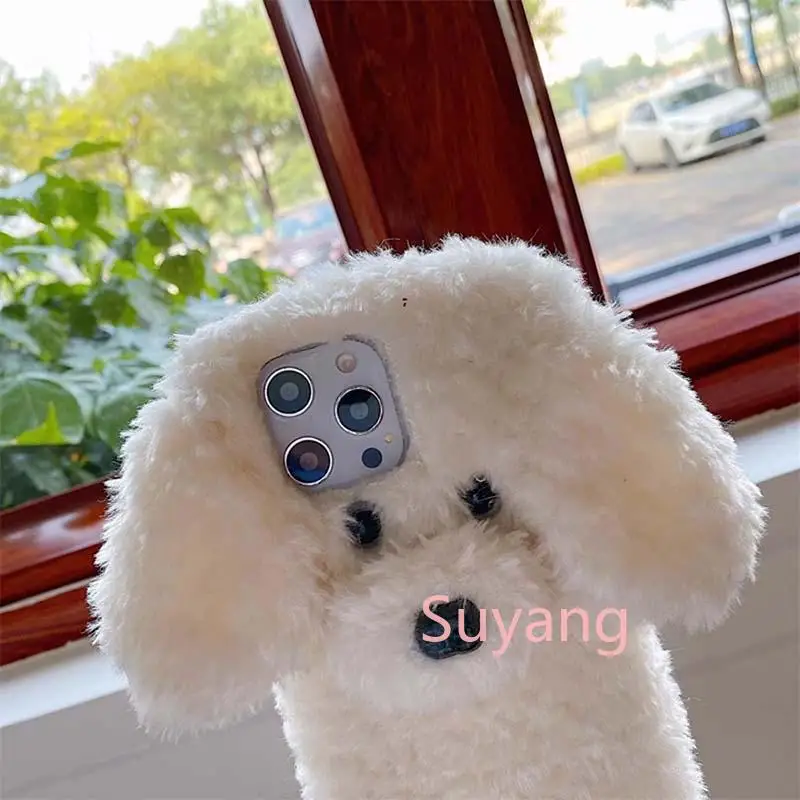 Lindo perro de peluche caniche cachorro fundas de piel suave para Xiaomi 17 Pro Max Mi Poco F8 Pro F6 F5 M7 M6 5G M5 M4 X7 X6 X5 X3 NFC cubiertas para el cabello