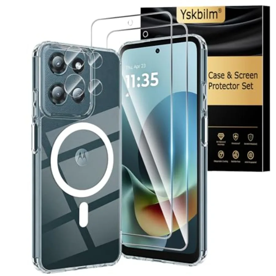 

Magnetic for Moto G 2026/ G Play 5G 2026 Case, with Screen Protector and Camera Lens Protector, [Non-Yellowing] [Shockproof Mil