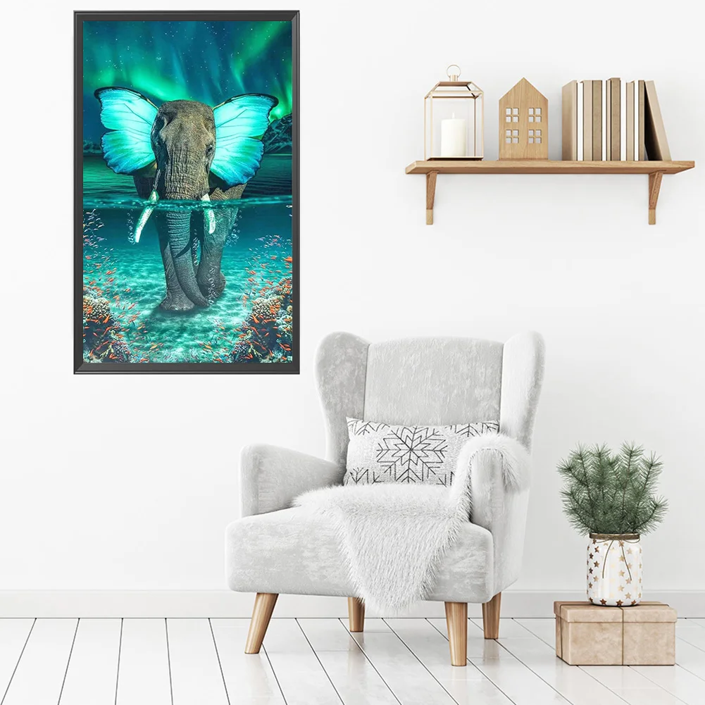 5D DIY الماس اللوحة فراشة الفيل كامل مربع الحفر فسيفساء مجموعة الصور #6