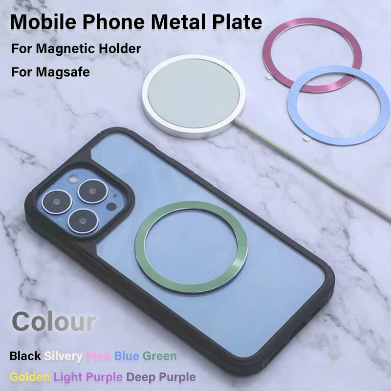 

Mobile Phone Metal Sticker Plate for Magsafe Colourful Iron Sheet for Magnetic Stand CD Texture Patch for iPhone 17 16 15 Xiaomi