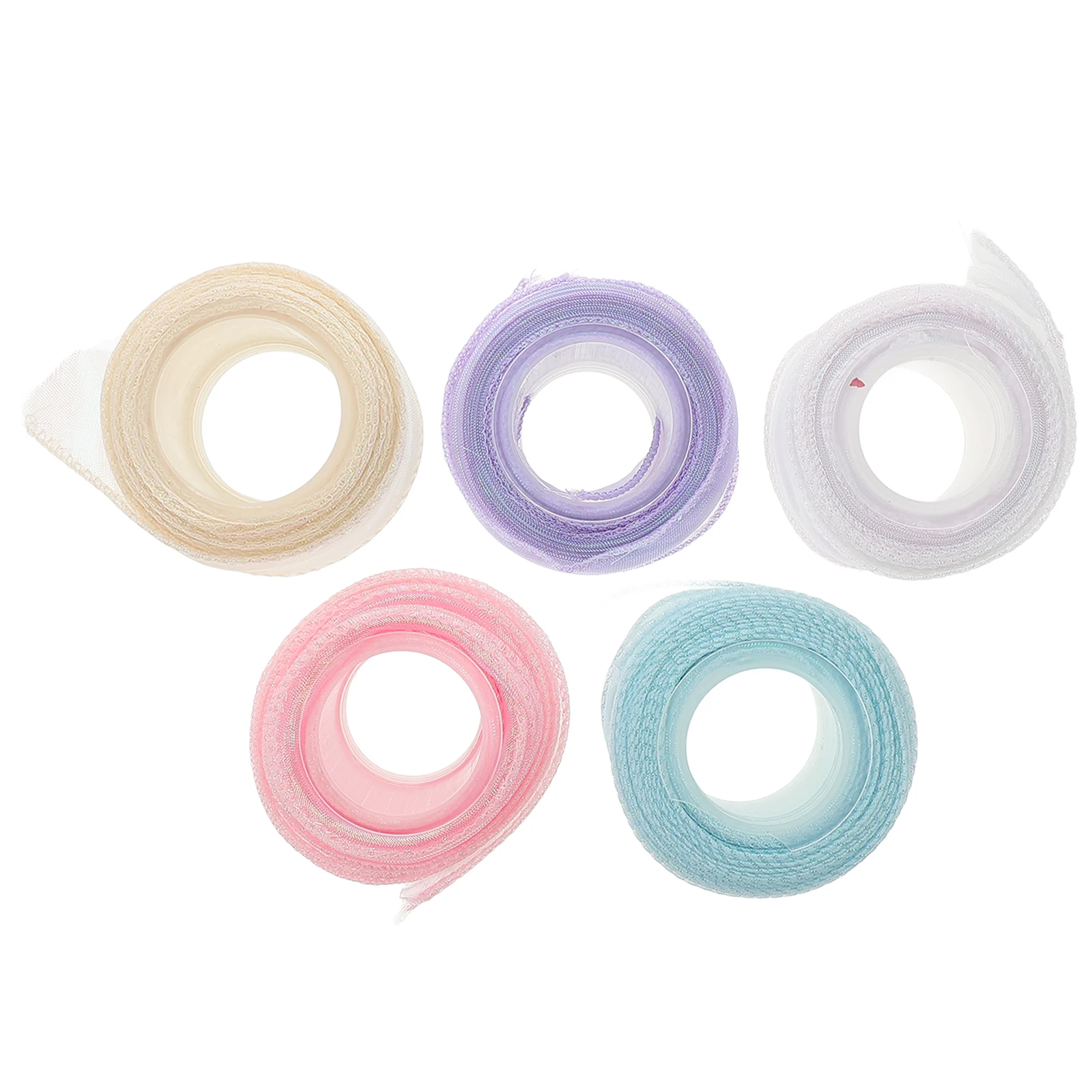 

5 Rolls Light Holographic Fish Tail Mesh Ribbon Gift Packing Premium Crafting Holiday Headwear Diy Ribbon Ribbons Packaging