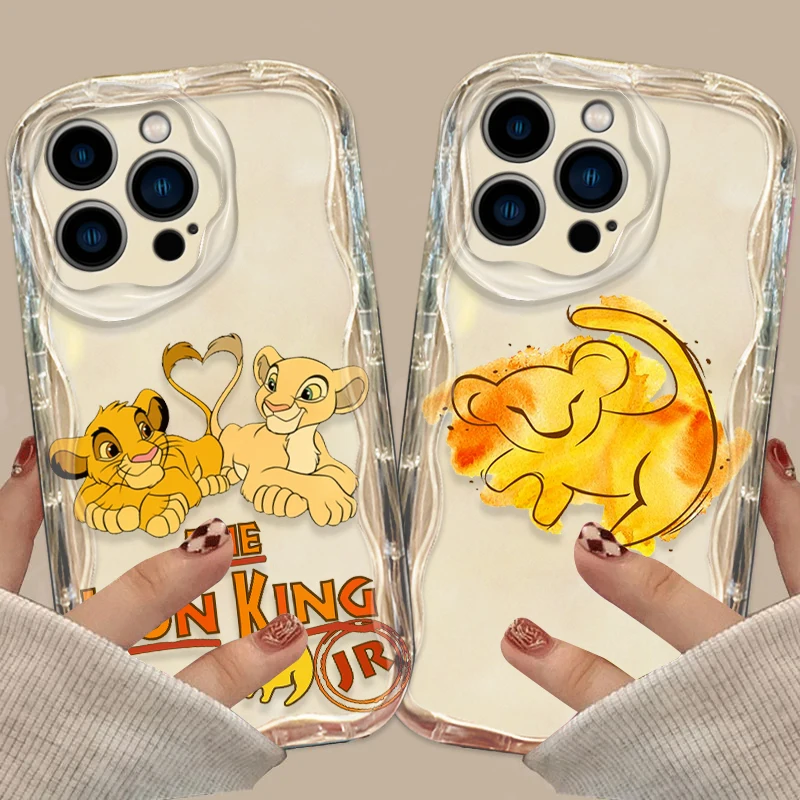 Disney The Lion King Cute For Apple iPhone 15 14 13 12 11 XS XR X Pro Max Plus Wave Oil Funda Cover Phone Case