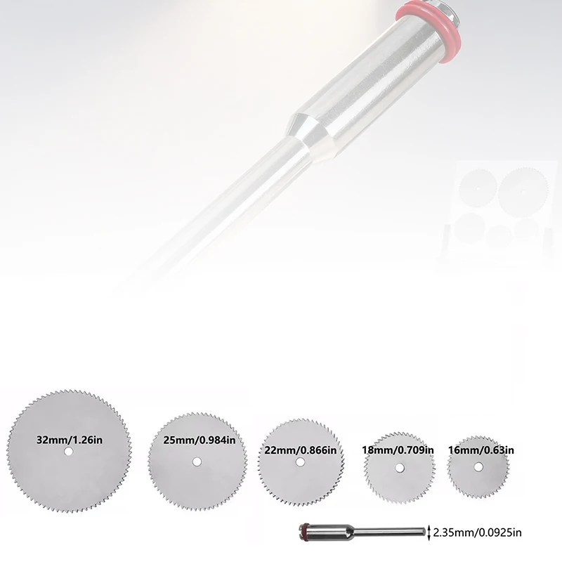 

6 шт./компл. отрезной диск из нержавеющей стали с 1 оправой для вращающихся инструментов Dremel 16, 18, 22, 25, 32 мм, отрезной диск, ручные инструменты