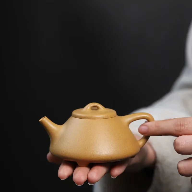 140cc Thin Chinese Yixing Zisha Purple Clay Golden DuanNi Handmade Shipiao Teapot